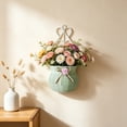 thumbnail image 6 of Fareti Rattan Hanging Planter Basket 9.84X5.53In Woven Decorative Wall Mounted Flower Pot for Garden Patio Balcony Storage Organizer, 6 of 6