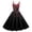Black, variant on LWavelet 2026 Valentine's Casual Brunch Spaghetti Strap Dress, Heart Print Flowy Flared Sundress Valentine's Wear Hot Pink L