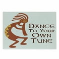 thumbnail image 1 of Kokopelli Cutting Board, Abundance Fertility Tribal Cultural Persona Shepherds Pipe, Decorative Tempered Glass Cutting and Serving Board, in 3 Sizes, by Ambesonne, 1 of 2