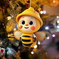 thumbnail image 4 of Hangs - Household Pendant - Christmas Decorations Christmas Tree Decorations 6 Pieces 2D Acrylic Christmas Pendants Christmas Tree Decorations Decorations - 1* Bee Ornament, 4 of 5