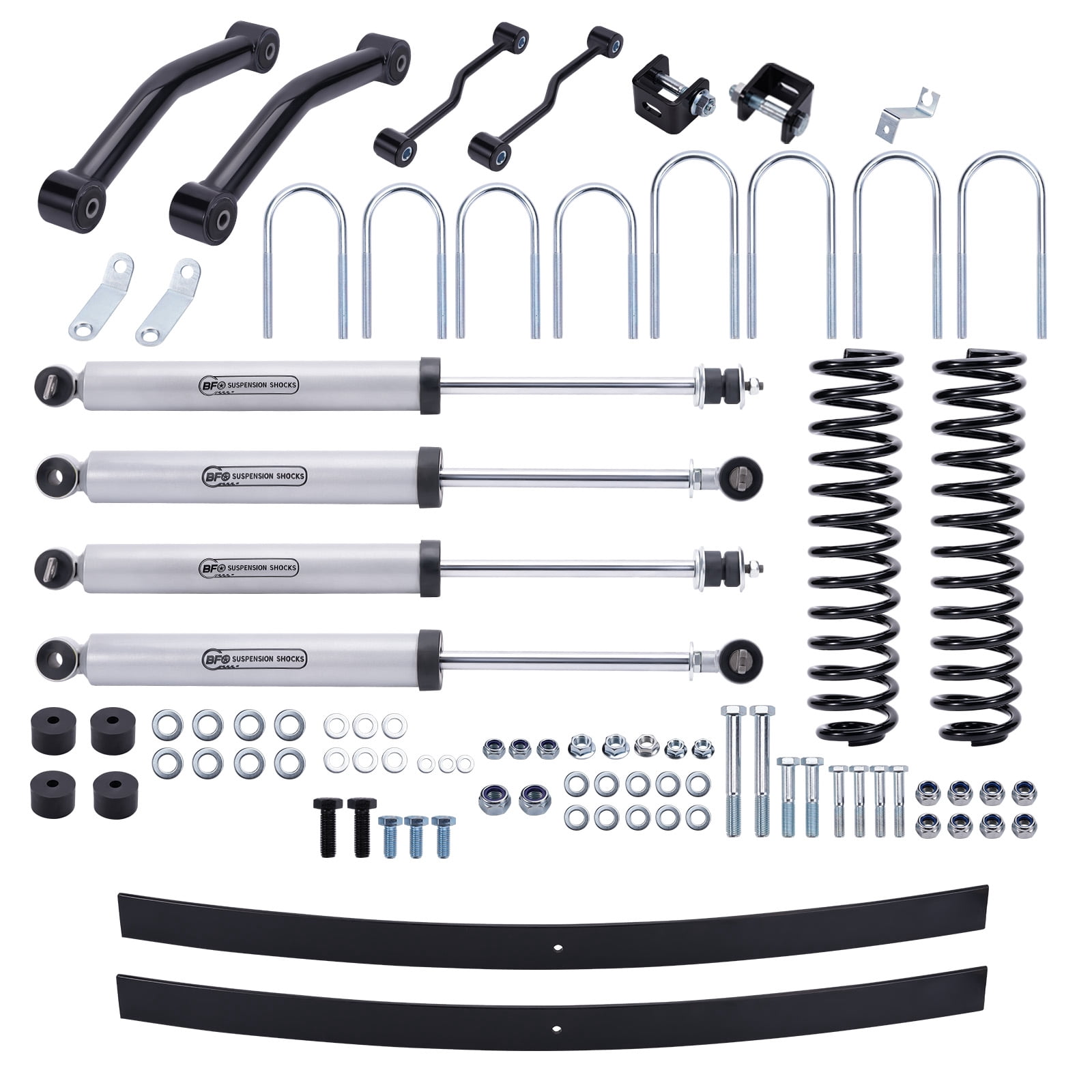BFO 4.5" Suspension Lift Kit & Add-a-Leaf Springs For Jeep Cherokee XJ 1984-2001