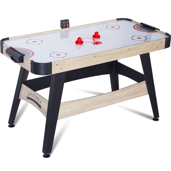 RayChee Air Hockey Table, Indoor Powered Hockey Game Table for Adults and Kids w/2 Pucks, 2 Pushers, Digital LED Scoreboard, Powerful 12V Motor
