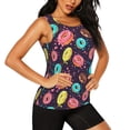 thumbnail image 2 of Balery Donuts1 Camiseta sin mangas estampada ligera para mujer, tops de entrenamiento sin mangas, camisetas de yoga transpirables de secado rápido.-Large, 2 of 7