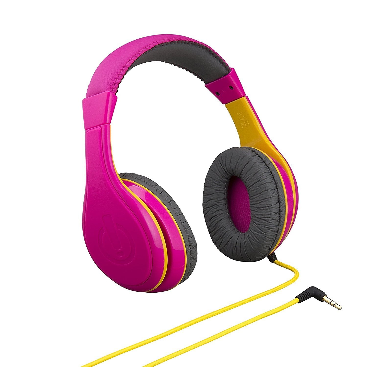 eKids Pink Wired Headphones for Kids, Over Ear Headphones Connect via 3.5mm Jack