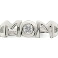thumbnail image 5 of Sterling Silver & Cz Polished Mom Ring (Size 6) Made In India qr2772-6, 5 of 5