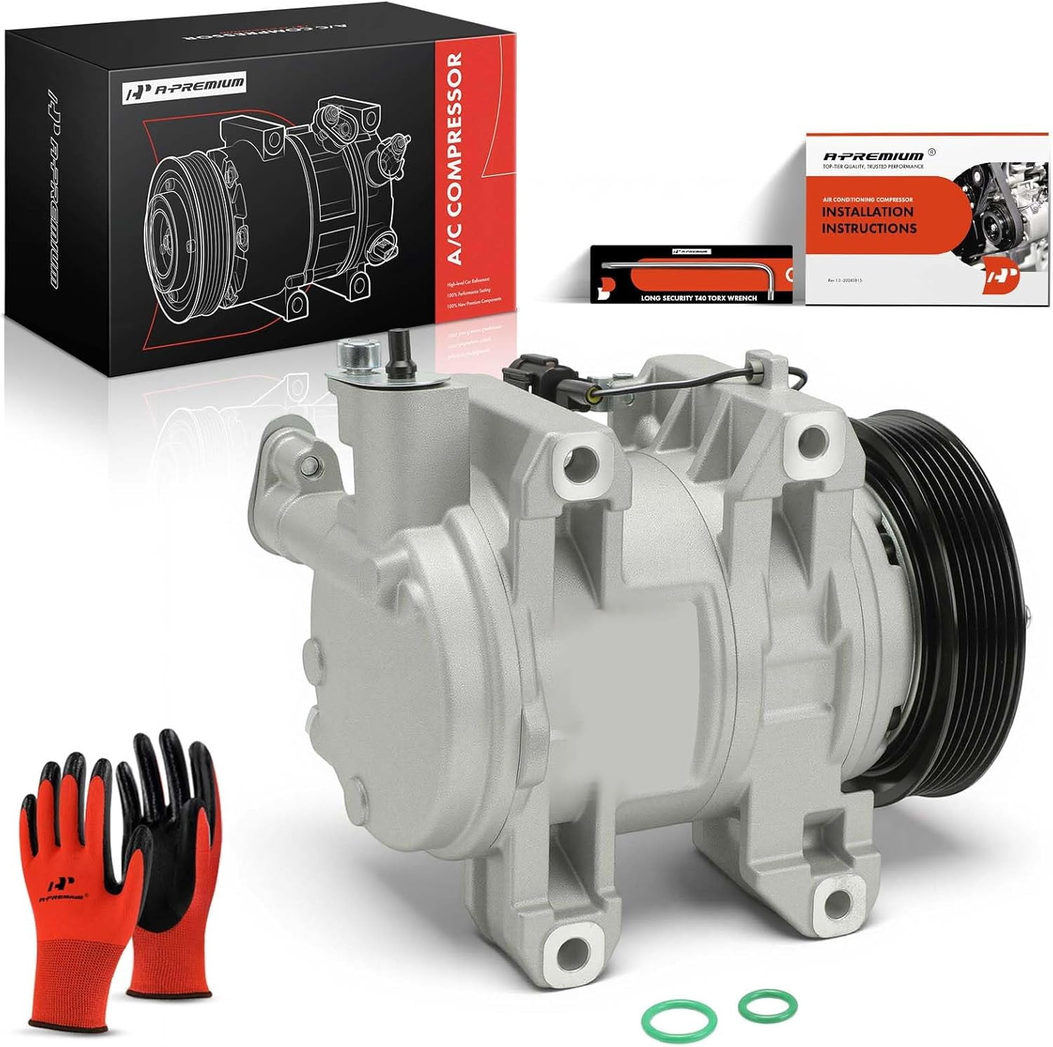 A-Premium AC Compressor with Clutch Compatible with Nissan Altima 2002-2006 L4 2.5L Sedan