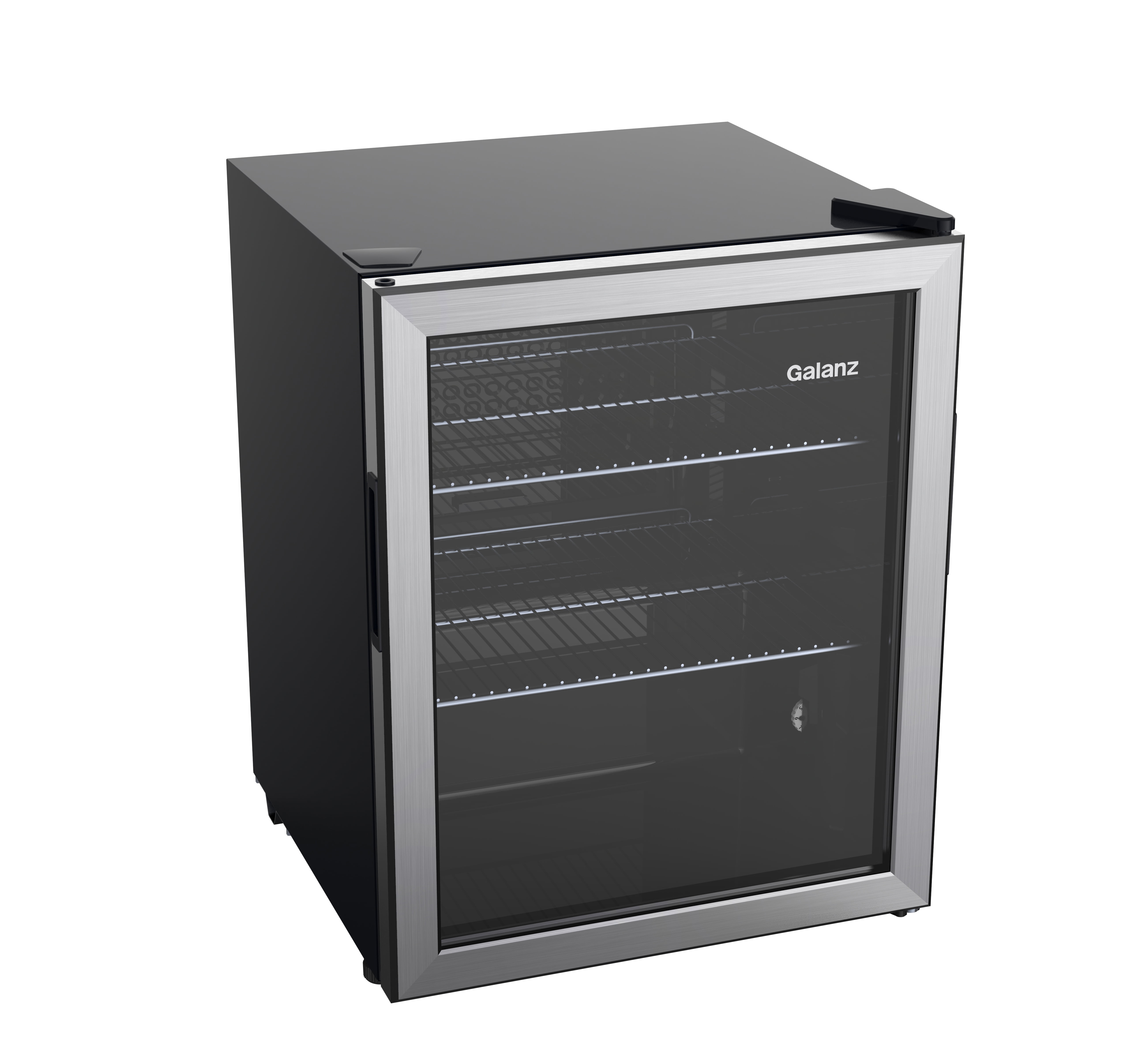 Galanz 85 Can Beverage Cooler, Glass Door Beverage Refrigerator, Drink Fridge for Soda, Beer & Wine, Freestanding for Home, Office, Bar