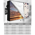 thumbnail image 2 of Butterfly 4th of July Outdoor TV Cover 48 to 50 Inch Weatherproof, Independence Day Star Blue Red Rustic 600D Oxford TV Covers with Waterproof Zipper, Outside Flat TV Screen Protector 48"Wx30"Hx4.5"D, 2 of 7
