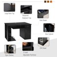 thumbnail image 4 of HOMCOM Wooden Computer Desk PC Workstation Table Storage Shelves Drawer, 4 of 10