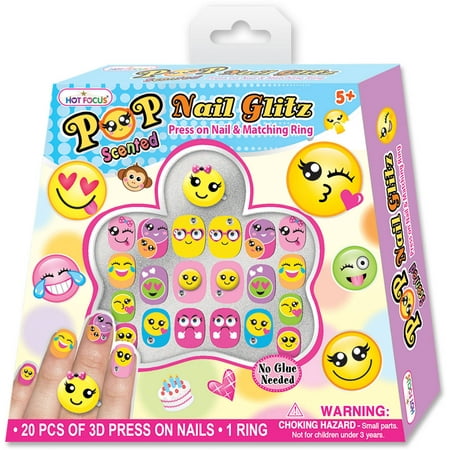 Hot Focus Pop Nail Glitz, Emoji - Walmart.com