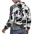 thumbnail image 3 of KLL Psychedelic Skull Illusion Art Print Mens Hoodie Long Sleeve Casual Pullover Hooded Sweatshirt Fashion Drawstring Hoodies with Pocket-4X-Large, 3 of 6