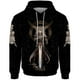 thumbnail image 2 of Ropa de otoño para hombre Sudadera con capucha informal para hombre Sudadera con capucha suelta Sudadera con capucha con estampado de esqueleto espadachín y armadura de guerrero Sudadera con capucha p, 2 of 4