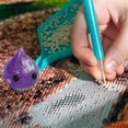 thumbnail image 4 of Injueey Herramientas de pintura de diamantes para manualidades, soporte para pintura de diamantes, fijador de perforación, imán, gota de brillo, Artesanía Púrpura Injueey HA002616-06B, 4 of 6
