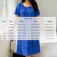 thumbnail image 3 of NominalSnug Womens Nightgown Scalloped Neck Short Sleeve Loose Midi Sleep Dress Loungewear, 3 of 6