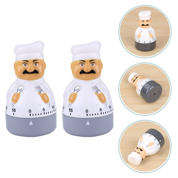 USHOBE 2Pack Kitchen Timers For Cooking And Baking With Cute Kitchen Gadgets Design 4.2X2.6X2.6In