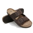 thumbnail image 4 of Pennysue Women's Cork Footbed Slide Sandals Dark Brown Adjustable Buckle Slipper Shoes with Arch Support 10M, 4 of 8