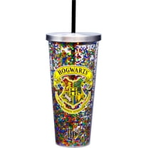 HOGWARTS CREST GLITTER CUP