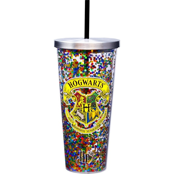 HOGWARTS CREST GLITTER CUP