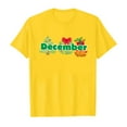 thumbnail image 4 of PMVFHDE Hauts d'Été pour Filles T-Shirts d'Été Manches Courtes pour Filles Tunique Manches Courtes pour Filles T-Shirts d'Été Manches Courtes Col Rond pour Enfants avec Imprimés Mensuels Jaune, 5-6 Ans, 4 of 4
