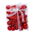 thumbnail image 3 of Adornos de bolas de Navidad Gloria Decoración navideña 30 piezas Rojo, 3 of 9