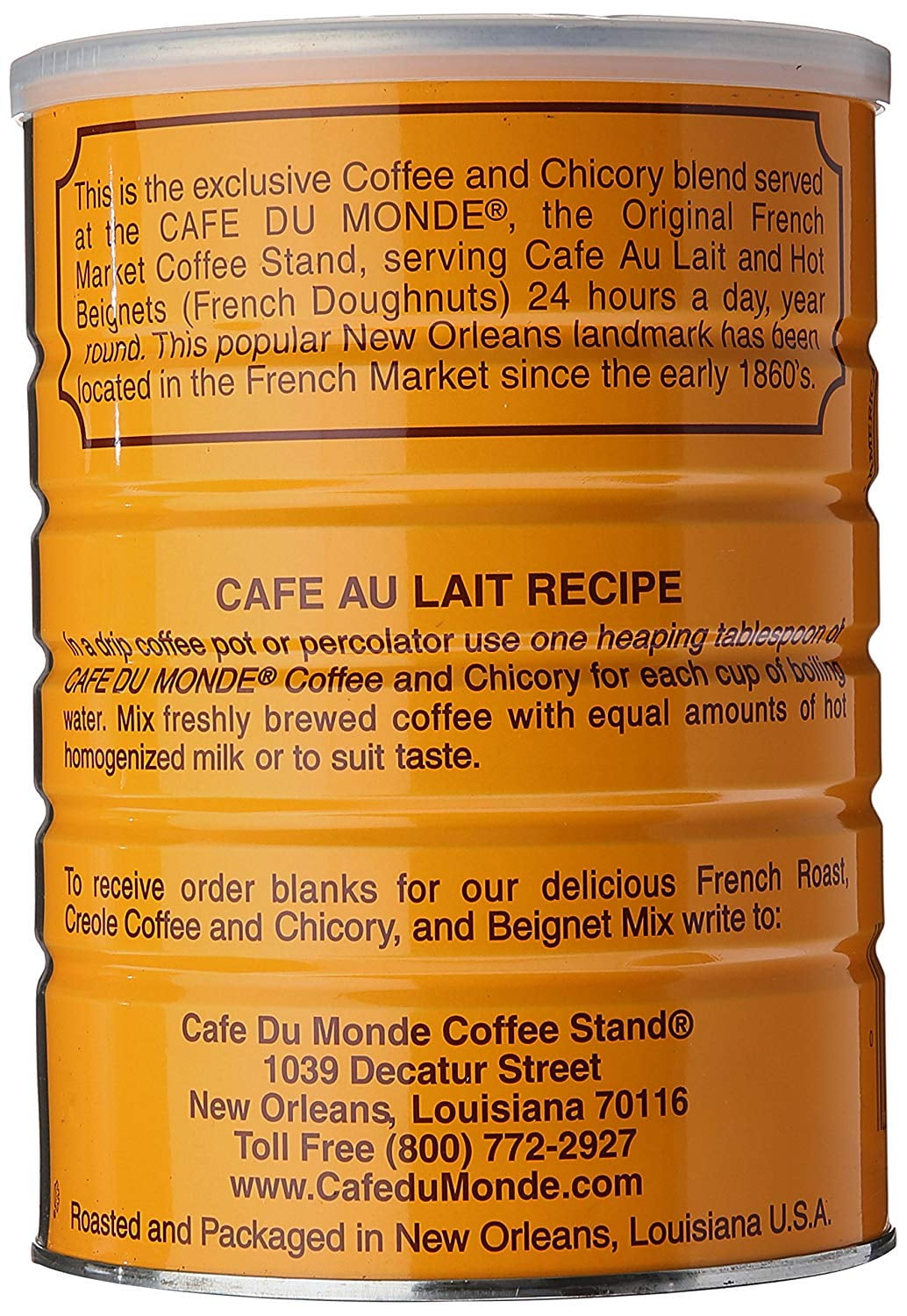 Cafe Du Monde Coffee Chicory, 15-Ounce Pack of 3