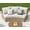 Beige 3 Seats, variant on Jocisland Patio Furniture Sets, 11 Piece Half-Moon Sectional Round Sofa Set, Beige