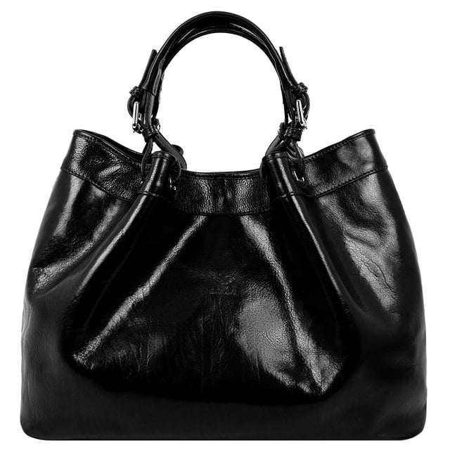 Bolso de cuero Time Resistance - Bolso con asa superior - Monedero de cuero de plena flor para mujer