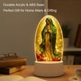 thumbnail image 3 of Yucurem 6.2" Our Lady of Guadalupe with LED Lamp, USB Powered Warm Light, Mary Prayer Night Light Decoration for Easter Mother's Day Birthday Party Gift, 3 of 8