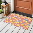 thumbnail image 5 of Summer Fruit Washable Small Entryway Area Rugs 2'x3', Watercolor Lemon Cute Frangipani Blue Leaves Farmhouse Low Pile Throw Rug Non-Slip Sturdy Edge Binding Carpet for Front Door Floor Room Entry, 5 of 9