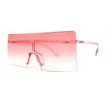 thumbnail image 1 of Oversize Rimless Shield Square Rectangle Large Sunglasses All Pink, 1 of 4