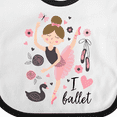 thumbnail image 4 of Inktastic Ballerina I Love Ballet Dance Girls Baby Bib, 4 of 4
