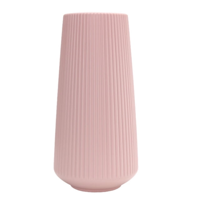 Jarrón de plástico grande nórdico, contenedor de arreglo floral húmedo seco, maceta de esmalte de imitación, decoración del hogar Inevent HA001895-02B