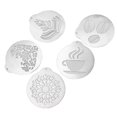 thumbnail image 4 of 5-Piece Set Novel Stainless Steel Coffee Flower Drawing Mould Portable Coffee Milk Bubble Spray Printing Templates, 4 of 4