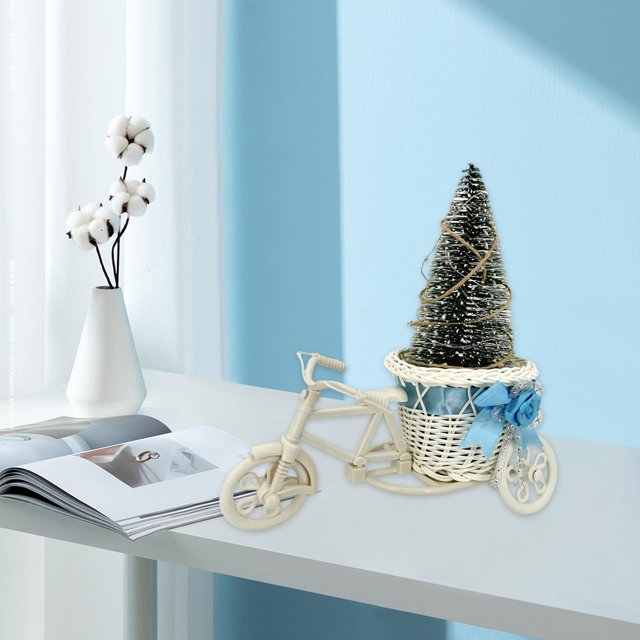 Decoración de Jardín Baoblaze Bicicleta Nostálgica Azul Soporte de Jarrón de Triciclo