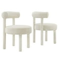 thumbnail image 2 of Modway Toulouse Boucle Fabric Dining Chair - Set of 2 in Ivory, 2 of 10