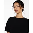 thumbnail image 5 of Joyspun Women’s Cotton-Blend Sleep Lounge Top with Short Sleeves, Sizes S-3X, 5 of 6