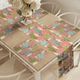 thumbnail image 2 of Ambesonne Woodland Table Runner & Placemats, Dandelion Spring Flora Art, Placemat 4 pcs + Runner 12"x72", Coral and Multicolor, 2 of 2