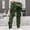 Army Green, variant on Mens Cargo Pants Relaxed- Slim Color Coded leggings drawstring Workout Sports Casual Outdoor Fall and Winter Casual Gray Cargo Pants Size S