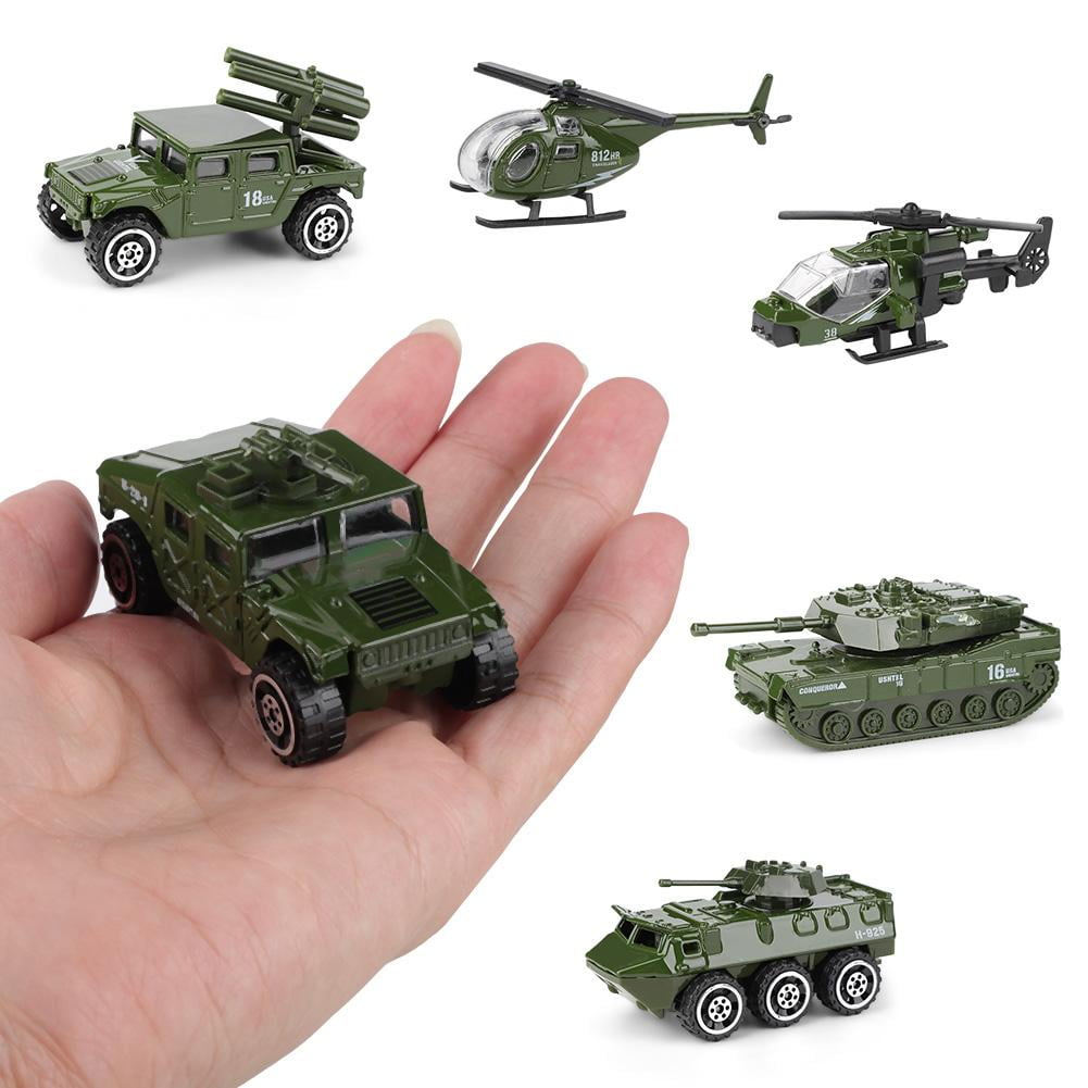 Sonew 187 6pcs Kid Child Miniature Military Car Model Set Simulation