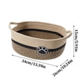 thumbnail image 2 of Pet Storage Basket, Woven Cotton Rope Dog Toy Organizer with Portable Handle, Large-Capacity Multi-Functional Pet Supply Basket for Toys, Snacks, Beds, Leashes, 2 of 2
