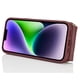 thumbnail image 3 of For iPhone 15 Plus 14 Plus Case with Zipper Pouch Ring Kickstand Strap Litchi Texture PU + TPU Phone, 3 of 5