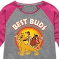 thumbnail image 3 of The Lion King - Simba, Pumbaa, & Timon Best Buds - Toddler & Youth Girls Raglan Graphic T-Shirt, 3 of 5
