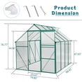 thumbnail image 5 of imerelez Green-6 x 8 FT Outdoor Patio Greenhouse Walk-in Greenhouses for Outside, 5 of 8