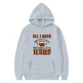thumbnail image 1 of MIASHUI Sweat à Capuche Garçons Filles Enfants Rugby Imprimés Lettres Manches Longues Hauts Chauds, Gris, 11-12 Ans, 1 of 4