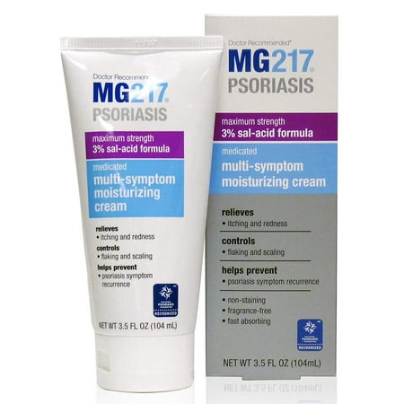 MG217 Psoriasis Cream, 3% Salicylic Acid Multi-Symptom Moisturizing Psoriasis Cream, 3.5 Fluid (Best Over The Counter Skin Cream)