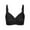 Black, variant on Azrian Women's Plus Size Seamless Comfy Bra,Woman's Embroidered Glossy Comfortable Breathable Bra Underwear No Rims 52 Size,Black on