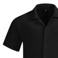 thumbnail image 5 of CHUMUD Men Summer Casual Shorts 2 Piece Outfits Sets Solid Short Sleeve Pocket Button Down Shirts Elastic Shorts Tracksuit, 5 of 6