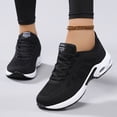 thumbnail image 2 of Rokment Air Cushion Running Shoes for Women Lightweight Comfortable Mesh Tennis Walking Shoes Breathable Mesh Gym Non Slip Work Fashion Sneakers Athletic Casual Black Size 6, 2 of 7