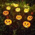 thumbnail image 2 of Halloween Decorations Solar Halloween Pumpkin Garden Stake Lights, Halloween Ghosts Pathway Lights, Skull Pathway Stake Lights Waterproof, Skeleton Pathway Markers for Halloween Decor, 2 of 9