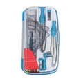 thumbnail image 1 of HLONK 10-Piece Geometry Kit Set with Metal Compasses  Protractor  Ruler  Triangles (45° & 60°)  Pencil Sharpener & Eraser - Durable Alloy Math Tools for Sch00l & Engineering, 1 of 4